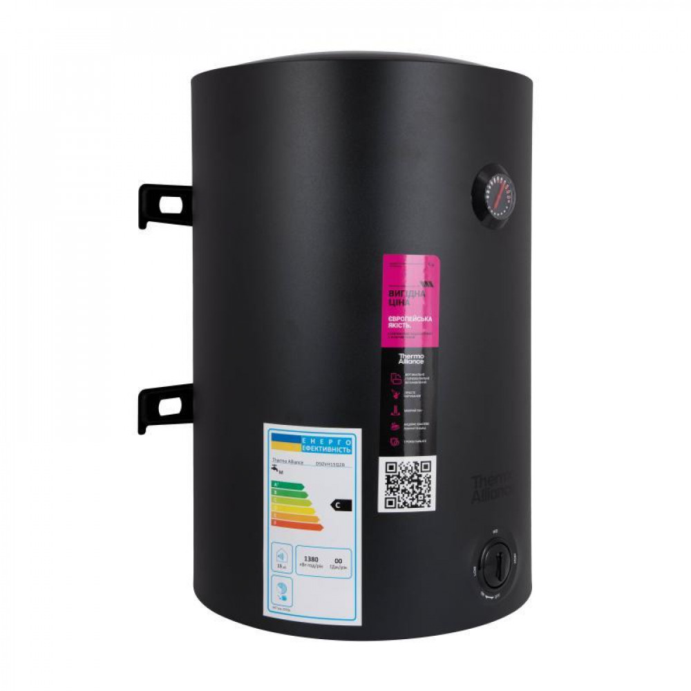 Водонагрівач електричний Thermo Alliance 80 л Black універсальний, мокрий ТЕН 1,5 кВт D80VH15Q3В SD00054750