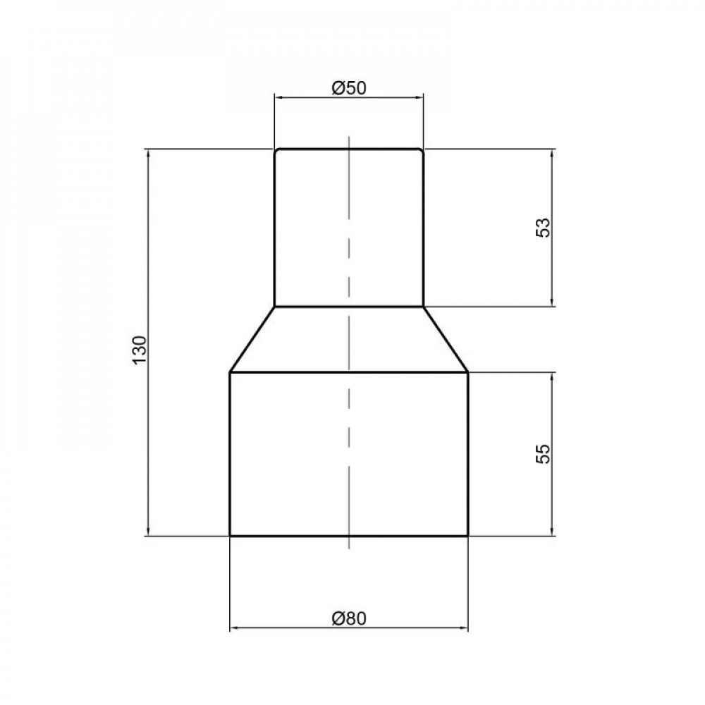 Патрубок перехідний каналізаційний TA Sewage 50х72 на чавун SD00034428