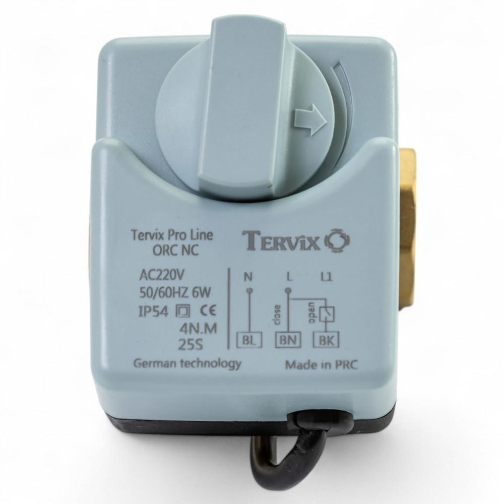 202132 3-ходовий кульовий клапан н/в 1" DN25 з електроприводом Tervix Pro Line ORC 3-way 202132