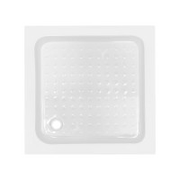 Душевой поддон KAPIELKA ST80x80х14 низкий, квадратный, диаметр слива 52 мм Lidz