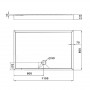 Поддон душевой KAPIELKA ST120x80х14 низкий, прямоугольный, диаметр слива 52 мм Lidz SD00051134