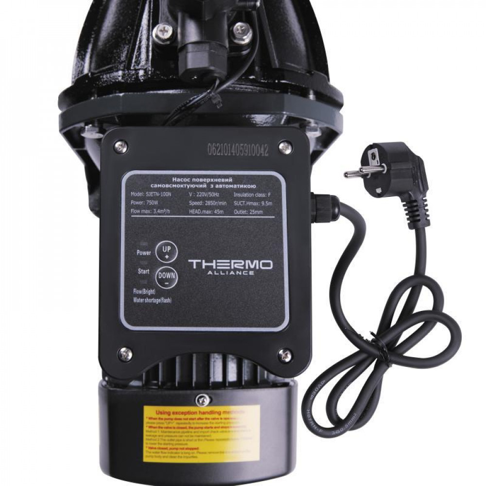 Насос поверхневий самовсмоктувальний Thermo Alliance SJET-100N 0,75 кВт SD00046698