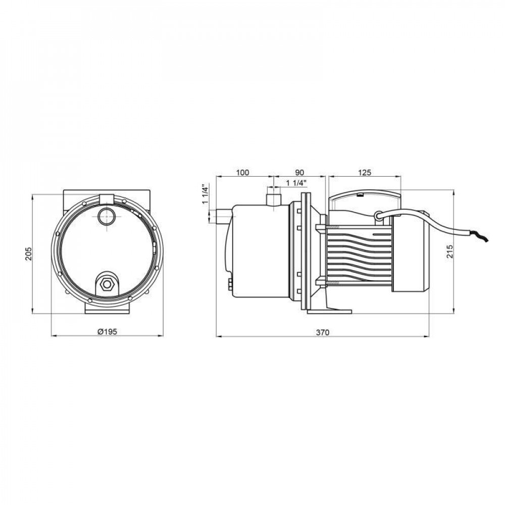 Насос самовсмоктувальний відцентровий Thermo Alliance D-JDTm-125 0,92 кВт SD00046817