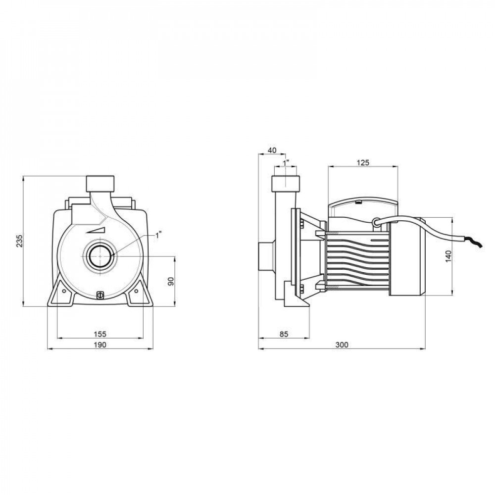 Насос поверхневий відцентровий Thermo Alliance CPm158/1 0,75 кВт SD00046828