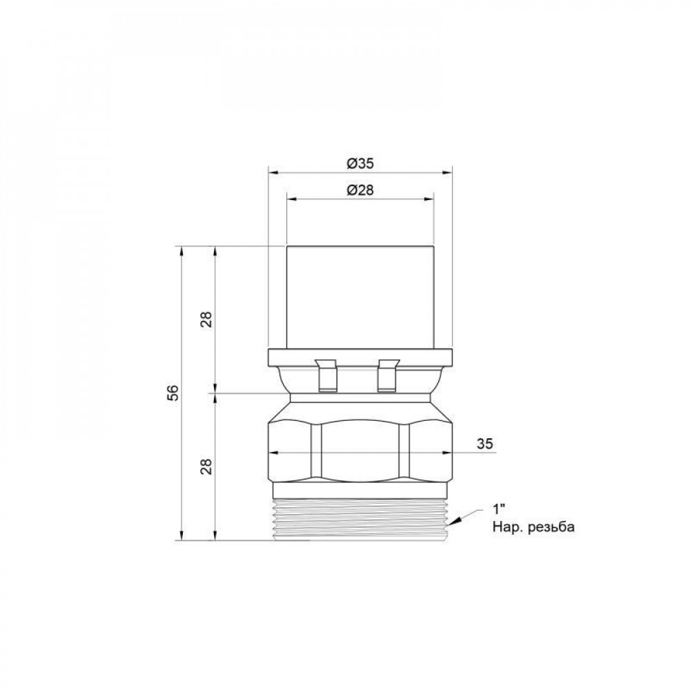 Перехідник прес Icma 26х1" ЗР №402 SD00007217