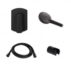 Акційний набір Qtap: Змішувач для душу Slavonice QTSLA267BLM45903+Лійка Rucni QTRUCA120O3KBB+Шланг Hadice QTHADPVCSQ160B+Тримач