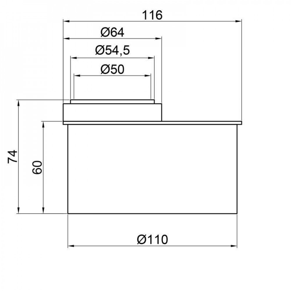Редукція каналізаційна TA Sewage 110х50 коротка SD00034263