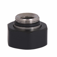 Гайка змішувача та стійки з футоркою Lidz (31,3х28х14) для змішувачів та душових систем Kubis Black LDKUB3132814B49532