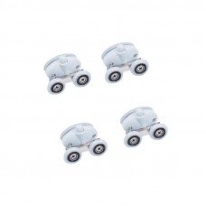 Qtap Комплект подвійних роликів білих 2 шт низ + 2 шт верх PRESTO WHI 1099SP5