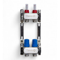501102 Колектор теплої підлоги на 2 контури, з витратомірами, нерж.сталь Tervix Pro Line