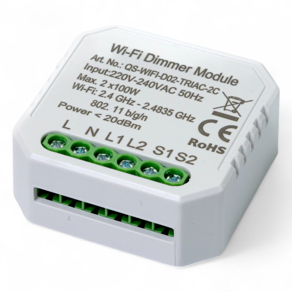 436421 Розумний вимикач - регулятор Tervix Pro Line WiFi Dimmer (2 клавіші) 436421