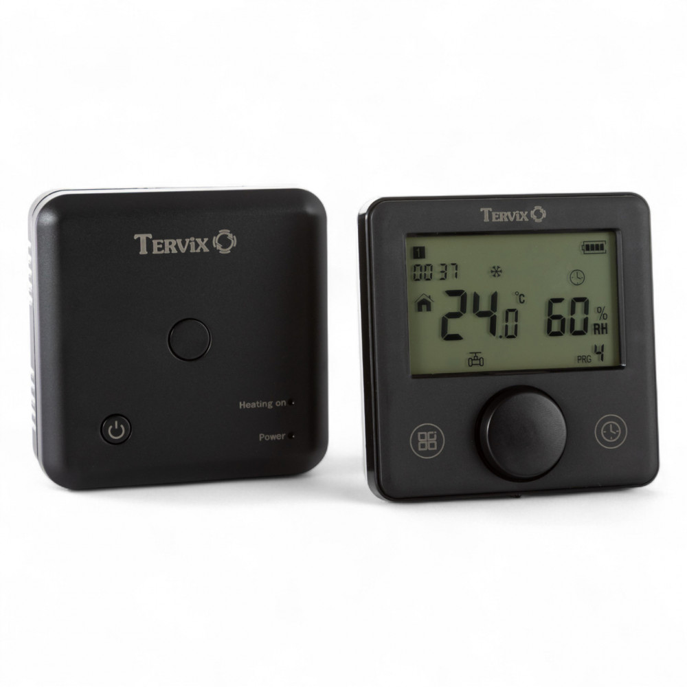 118330 Безпровідний кімнатний термостат WiFi Tervix Pro Line для газового/електричного котла, чорний 118330