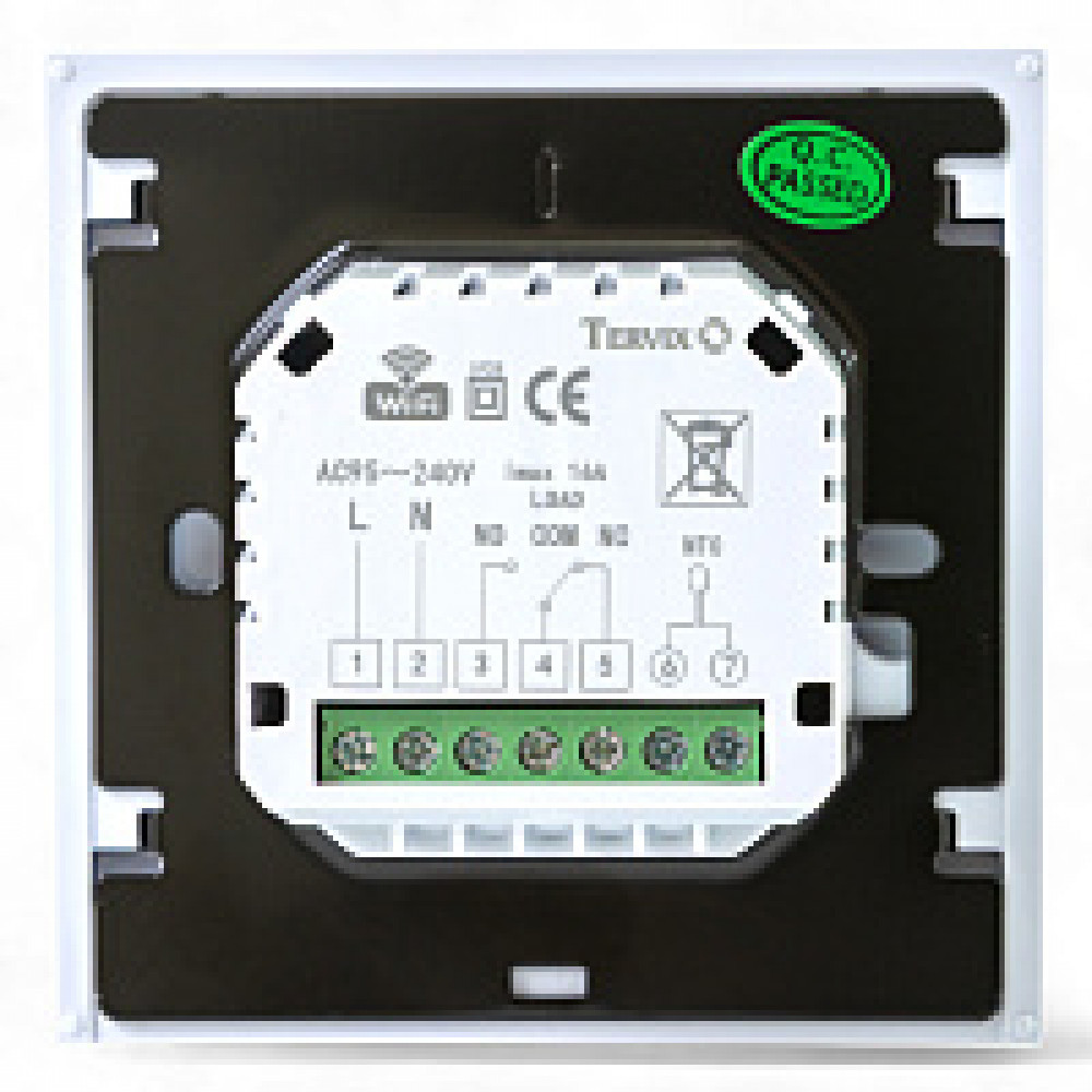 114341 Термостат з WiFi управлінням Tervix Pro Line для газового/електричного котла, білий 114341