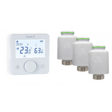 119734 Комплект безпровідний кімнатний термостат TZR білий та безпровідний радіаторний привід VR Tervix Pro Line (1+3)