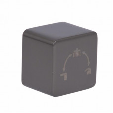 Ручка Qtap (24,1x30x30) для душової системи прихованого монтажу на три споживача Gemini Gunmetal Black PVD QTGEM241303050059