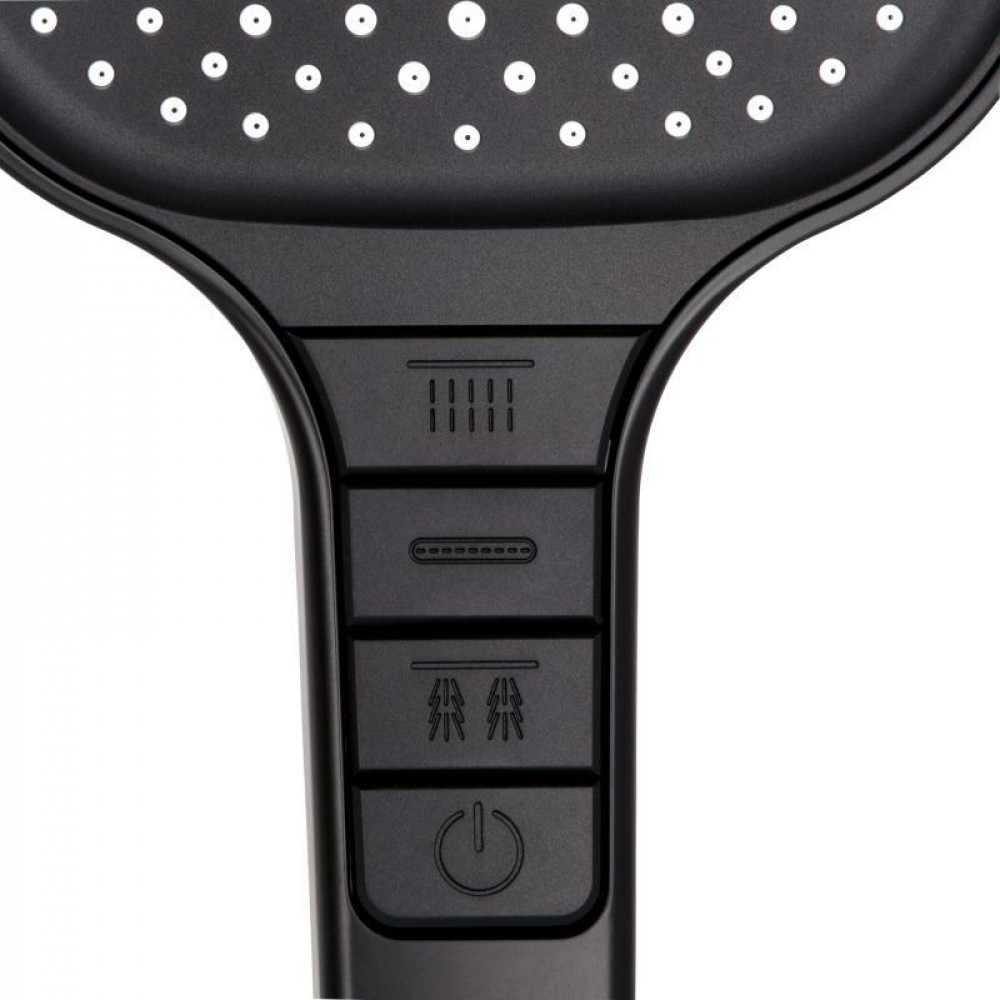 Лійка для ручного душу Qtap Rucni 130x130 мм QTRUC125BLM45957 Black Matt SD00052081