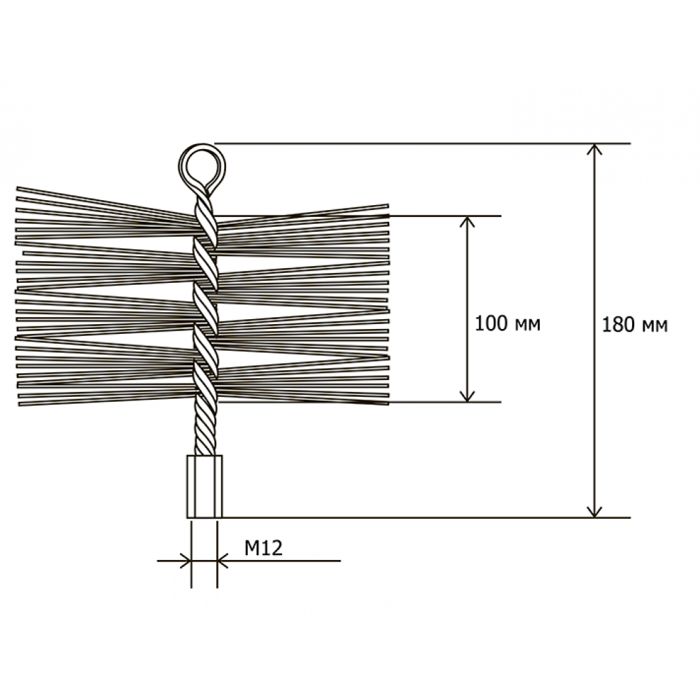 Щітка пластикова для чищення димоходу Savent 130 мм 96303