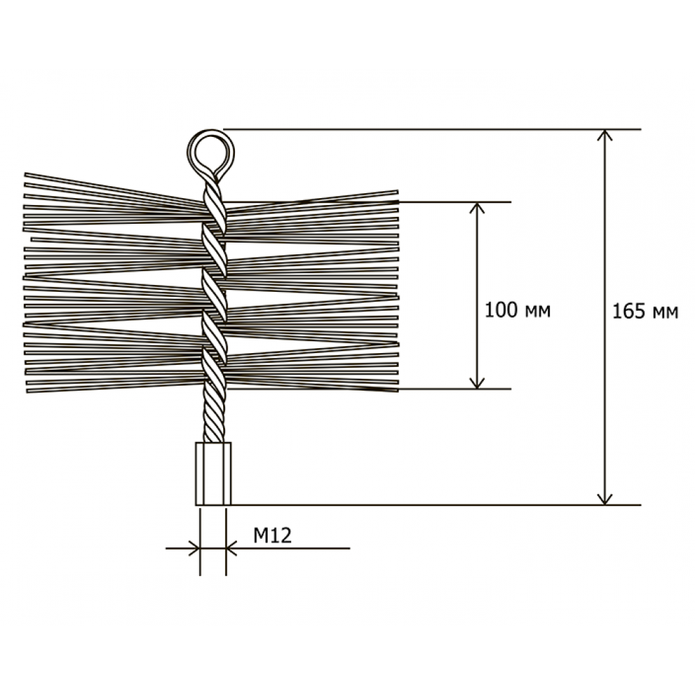 Щетка металлическая для чистки дымохода Savent 120 мм 96314