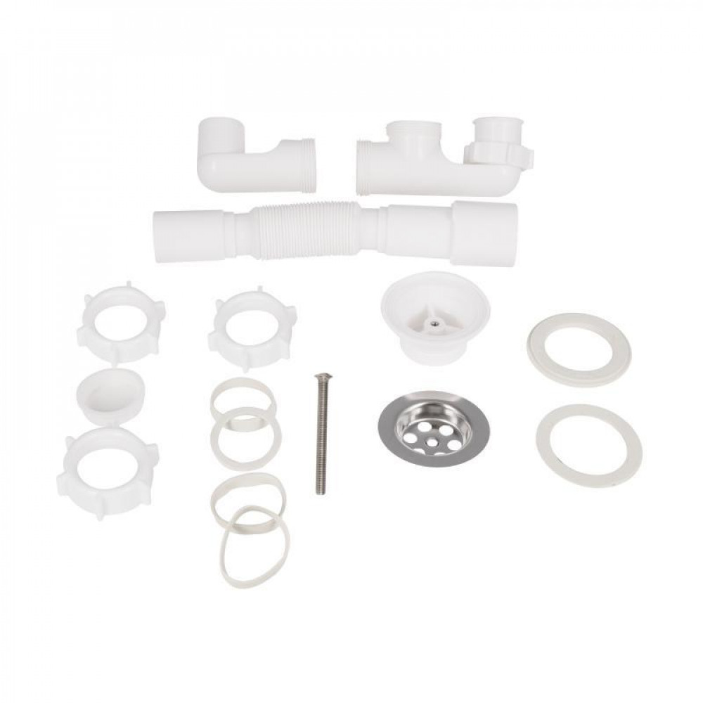 Сифон для душового піддона Lidz (WHI) 60 04 P001 00 з ревізією (вихід 40/50 мм) SD00042789