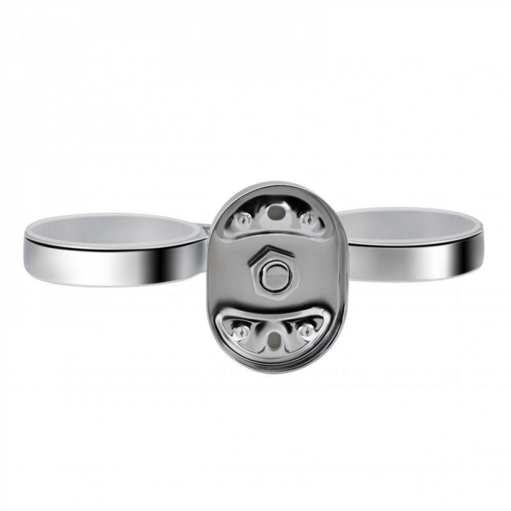 Стакан с держателем Lidz Oreo 0402 двойной настенный (матовое стекло) LDORE0402CRM22164 Chrome SD00028261