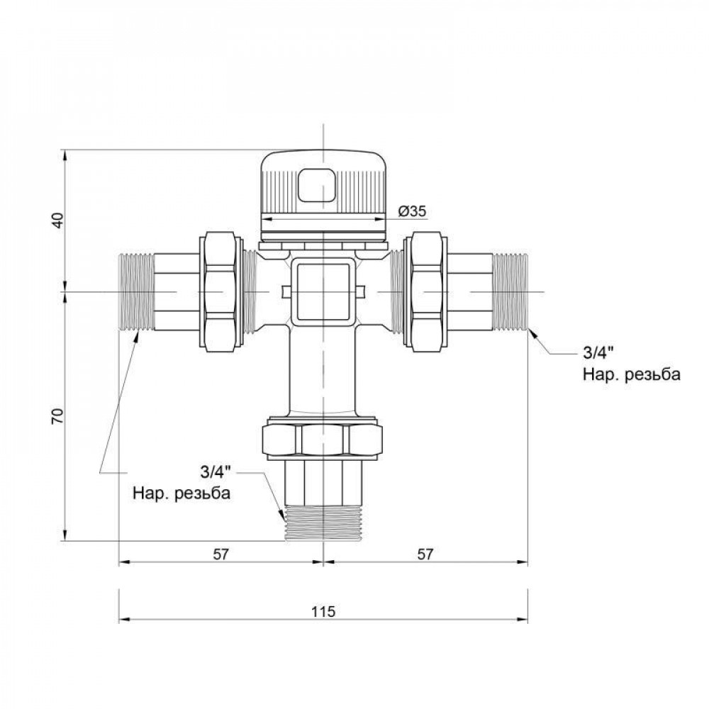 Змішувач термостатичний Icma 3/4" №148 SD00008536