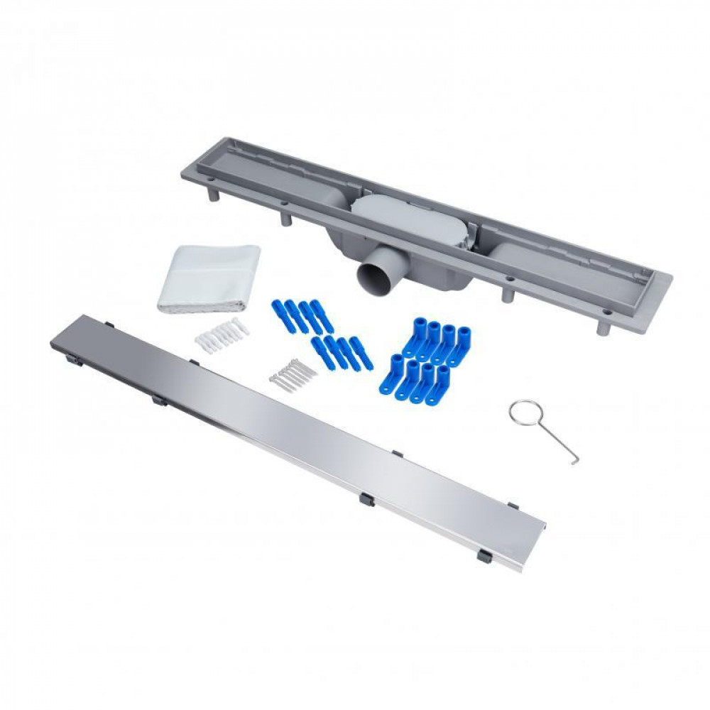 Трап Qtap Dry Tile304-600 линейный с сухим закрыванием под плитку 600 мм. SD00045318