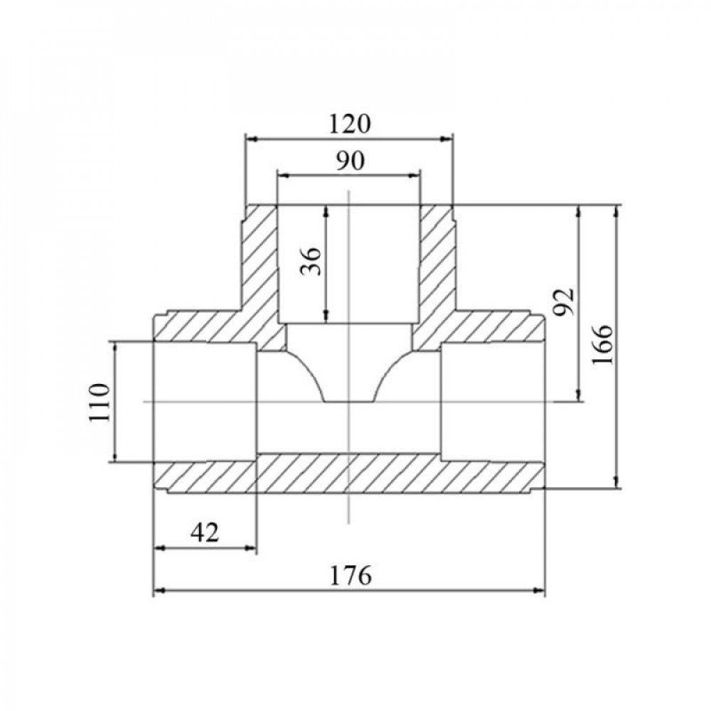 Трійник PPR Blue Ocean 110х90х110 редукційний SD00009238
