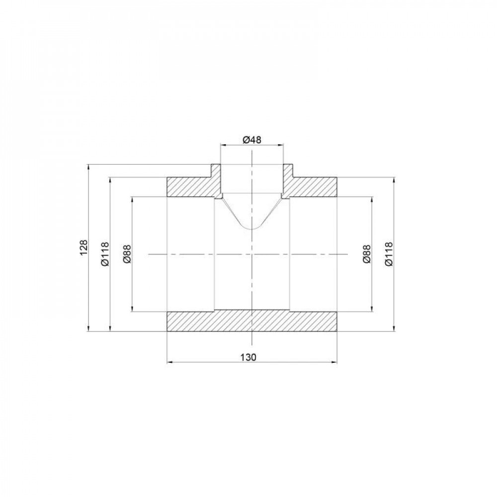 Трійник PPR Thermo Alliance 90х50х90 SD00029379