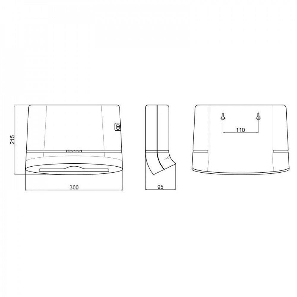 Тримач для паперових рушників Qtap Pohodli 300 мм QTDR600BP Black (Pobut) SD00042874
