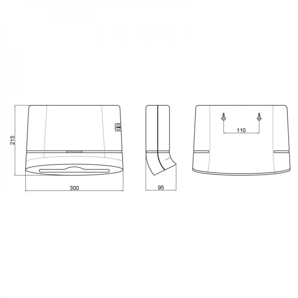 Тримач для паперових рушників Qtap Pohodli 300 мм QTDR600WP White (Držák) SD00042873