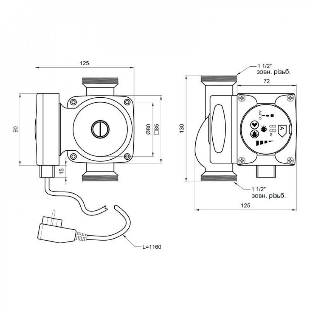 Насос циркуляційний Thermo Alliance LPSA 25/80/130 енергозберігаючий SD00054059