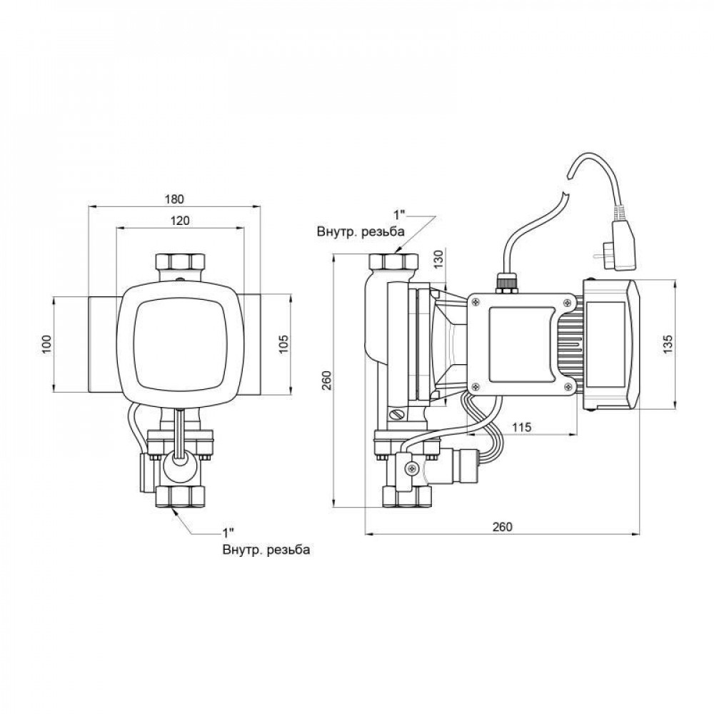 Насос для підвищення тиску Thermo Alliance SCPMN-600N 0,6 кВт SD00046704
