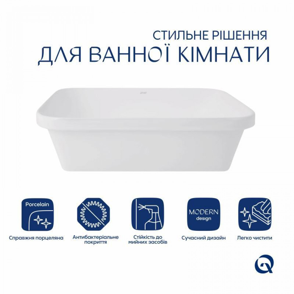Раковина Qtap Scorpio 500х380х145 White QT1411K490WN SD00053085