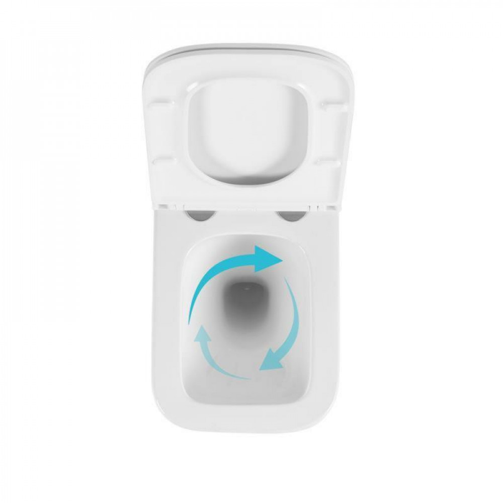 Готове рішення Qtap для ванної кімнати: підвісний унітаз Gemini Ultra Quiet 485×340×350 + комплект інсталяції Nest 4 в 1 (кругла SD00056002