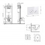 Готове рішення Qtap для ванної кімнати: підвісний унітаз Taurus Ultra Quiet 515×360×350 + комплект інсталяції Nest 4 в 1 (кругла SD00055990