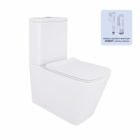 Унітаз-компакт Qtap Crow безобідковий з сідінням Soft-close QT05222170W