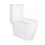 Унитаз-моноблок напольный Qtap Kolibri Ultra Quiet безобедочный с сиденьем Soft-close WHITE QT10226380W SD00052624