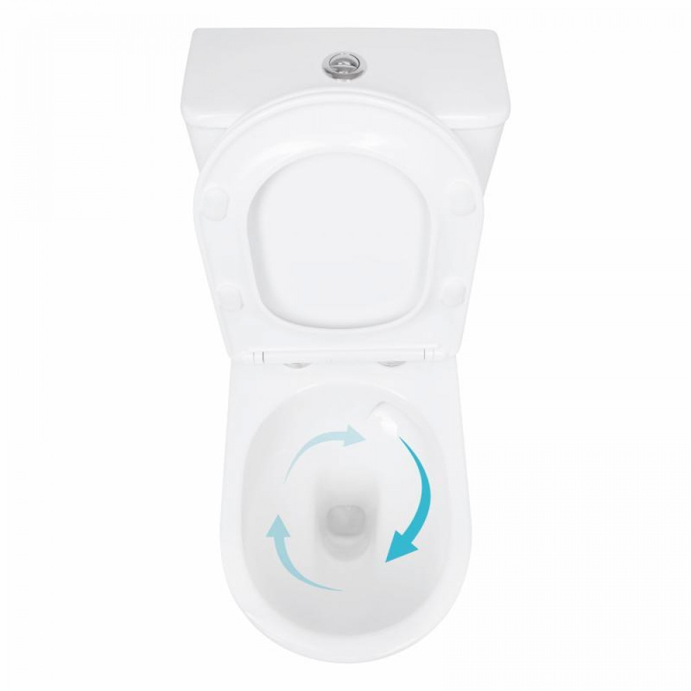 Унітаз підлоговий Qtap Evia Ultra Quiet 630×350×795 мм з сидінням Soft-close, White QTEVI27W49258 SD00055382