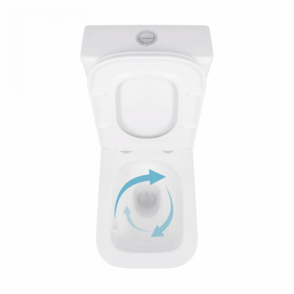 Унітаз-компакт Qtap Cardinal Ultra Quiet безободковий з сидінням Soft-close QT04222168AUQ3W SD00051950