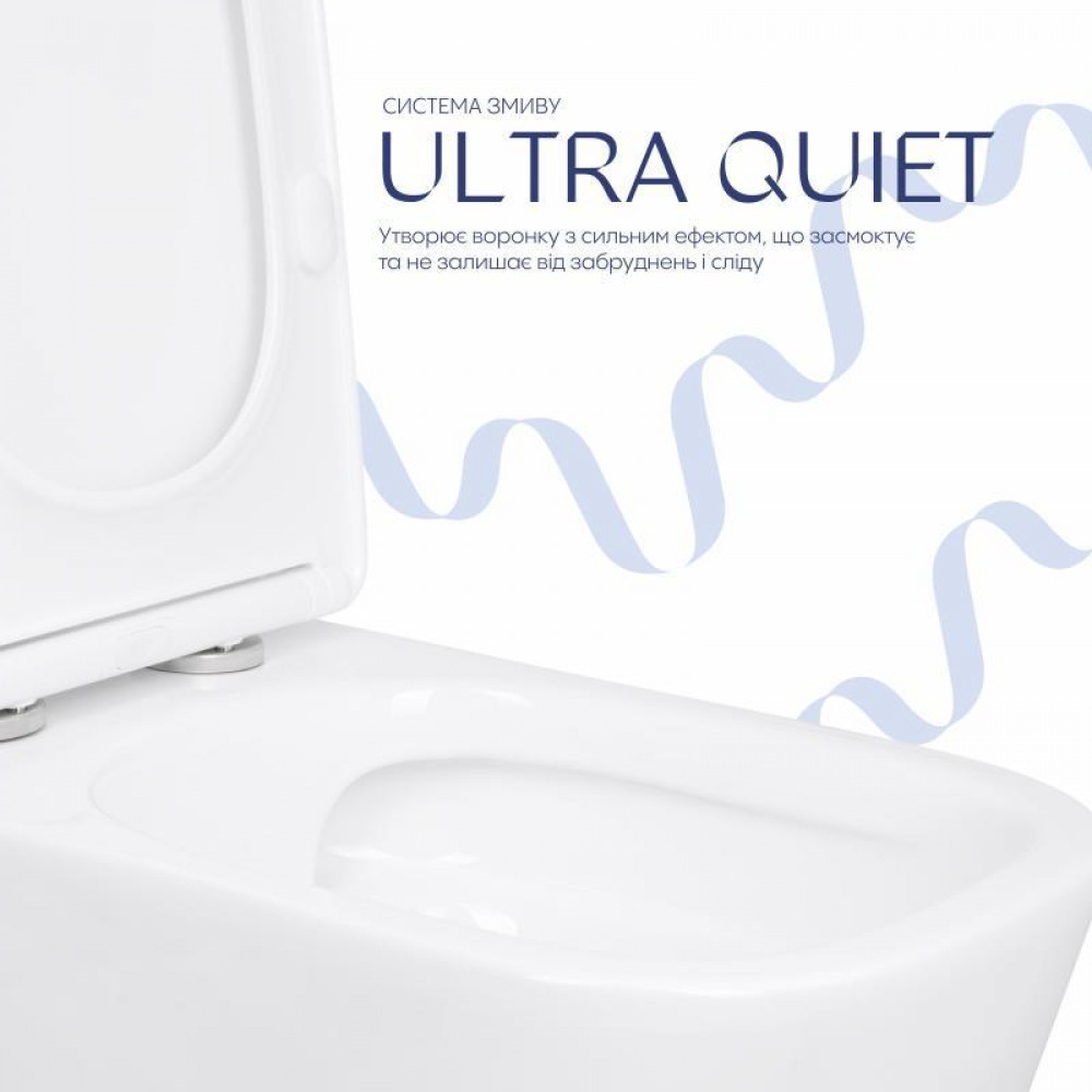 Унітаз підлоговий Qtap Stork Ultra Quiet 630×350×805 мм із сидінням Soft-close, White QTSTO27W49260 SD00055384