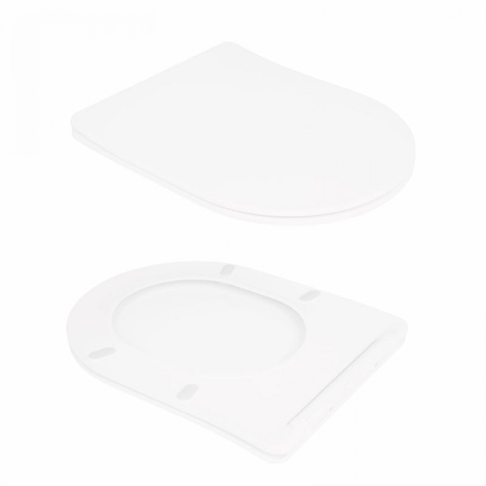 Унітаз підлоговий Qtap Virgo Ultra Quiet безобідковий з сидінням Soft-close WHITE QT18226092AW SD00052581