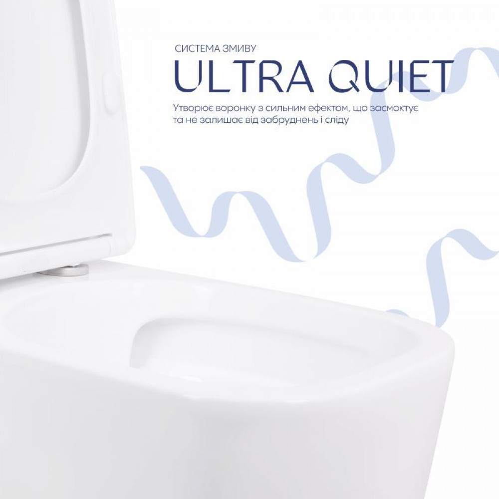Унітаз підлоговий Qtap Aquarius Ultra Quiet 620×355×790 мм з сидінням Soft-close, White QTAQAW27W49262 SD00055386