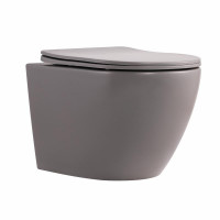 Унітаз підвісний Robin Ultra Quiet 490×365×325 мм, Stone Grey, з сидінням Slim Duroplast / Soft-close / Quick Release