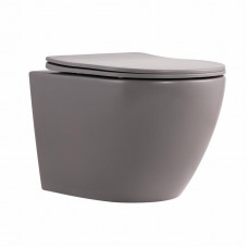 Унітаз підвісний Robin Ultra Quiet 490×365×325 мм, Stone Grey, з сидінням Slim Duroplast / Soft-close / Quick Release