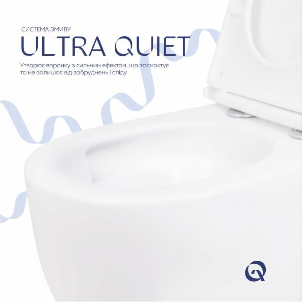 Унітаз підвісний Qtap Taurus безободковий з сидінням Soft-close QT2433084EUQW SD00051552