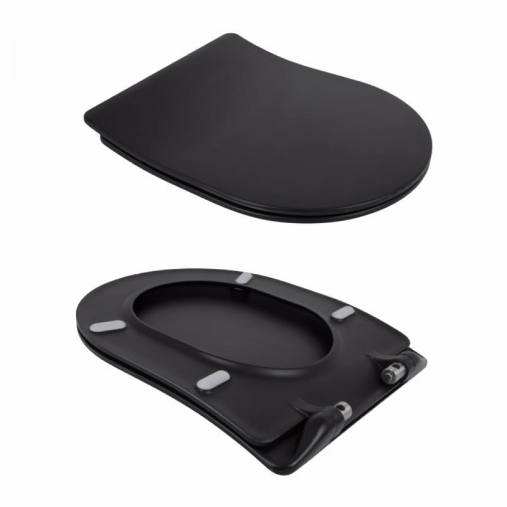 Унітаз підвісний Qtap Taurus безободковий з сидінням Soft-close QT2433084EUQMB SD00051553