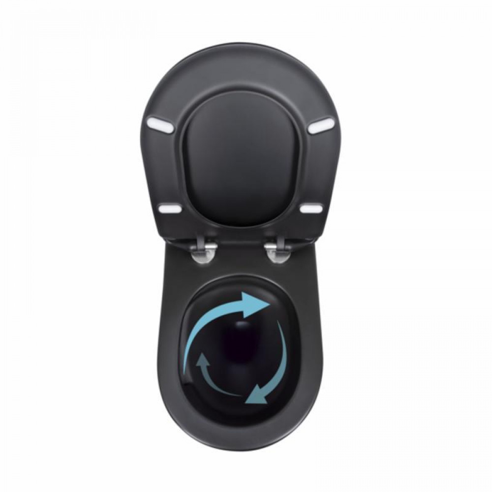 Унітаз підвісний Qtap Taurus безободковий з сидінням Soft-close QT2433084EUQMB SD00051553