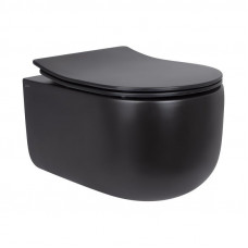 Унітаз підвісний Qtap Taurus безободковий з сидінням Soft-close QT2433084EUQMB