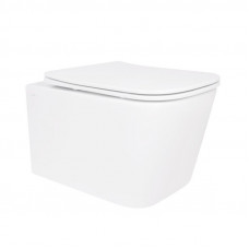 Унітаз підвісний Qtap Crow безобідковий з сідінням Soft-close QT05335171W
