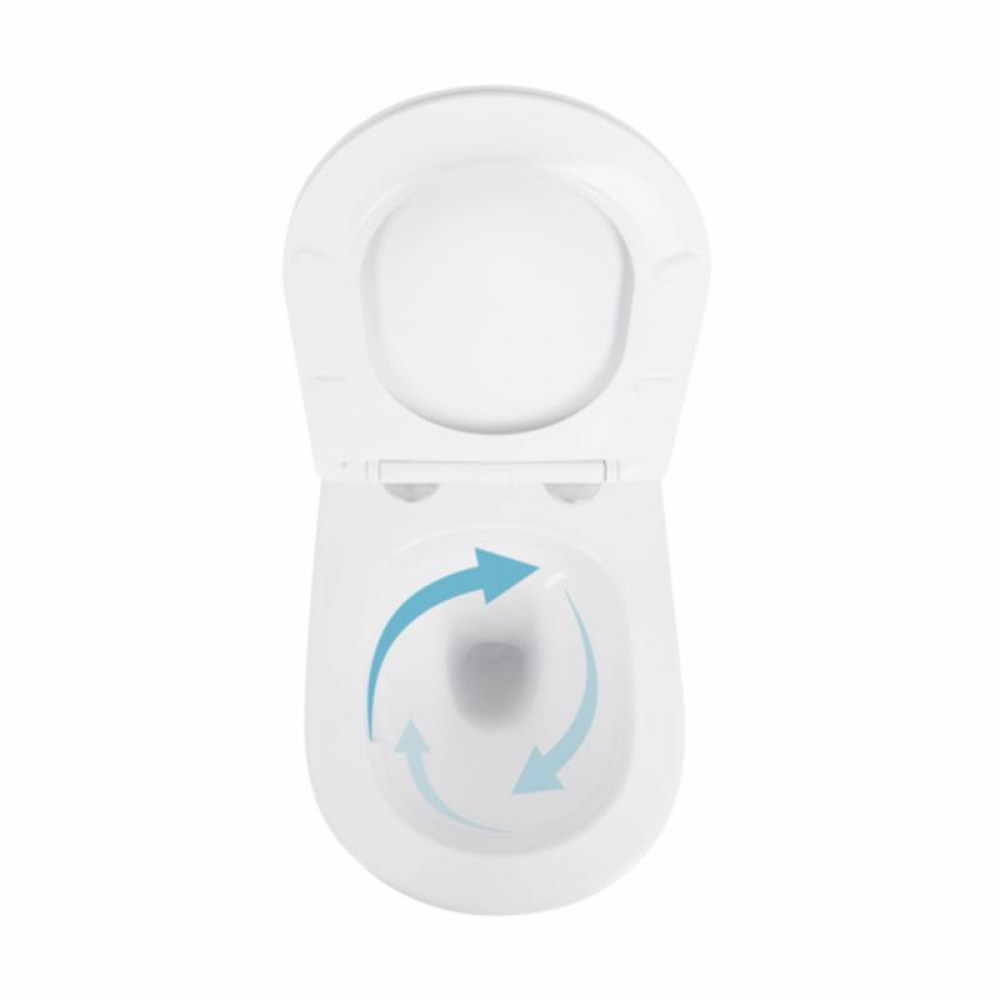 Унитаз подвесной Qtap Swan безободочный Ultra Quiet с сиденьем Soft-close QT16335179W SD00050900